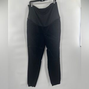 Loft black maternity pants trousers size 16M velvet